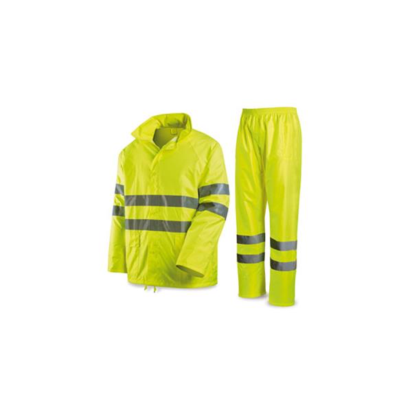 TRAJE IMPERMEABLE ALTA VISIBILIDAD