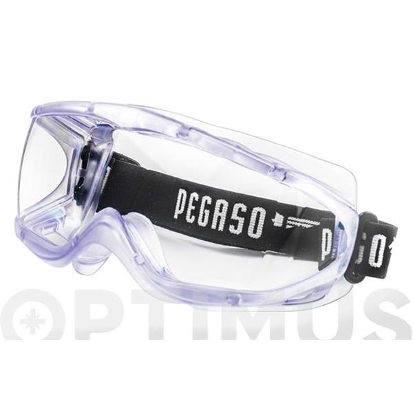 PEGASO GAFA PROTECCION INDUSTRIAL XL 21 INCOLORA C/BANDA SUJECION AJUSTABLE NEGRA