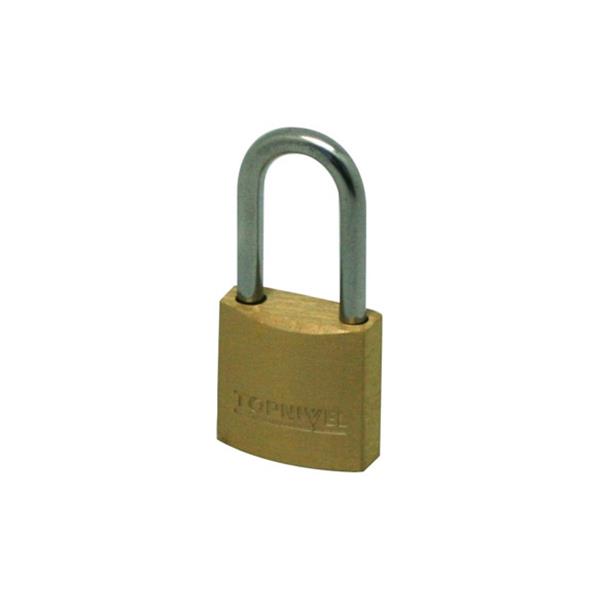 CANDADO 25MM ARCO LARGO LATON NIVEL