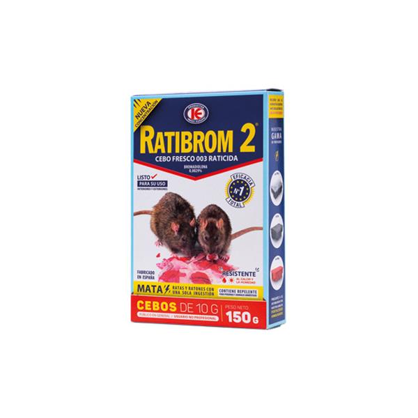 RATICIDA CEBO FRESCO RATIBROM-2 150 GR