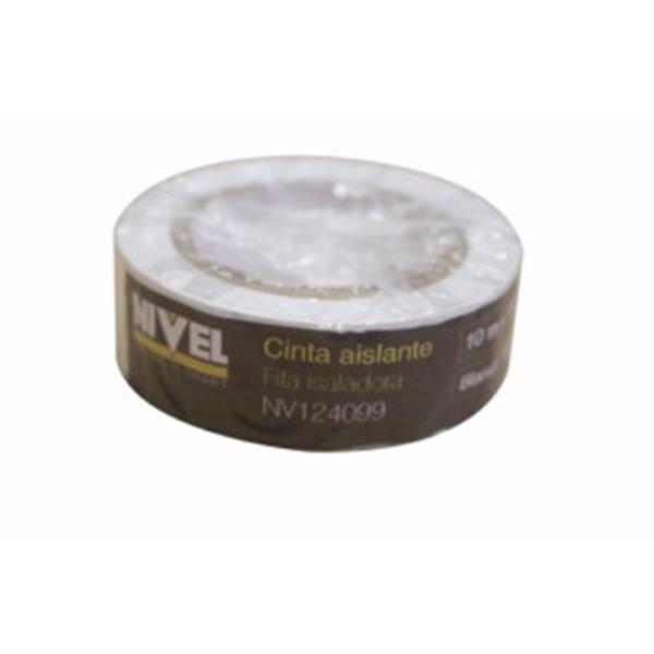 CINTA AISLANTE  10MT X 19MM NIVEL PVC BLANCO ** ROLLO PEQUE&Ntilde;O