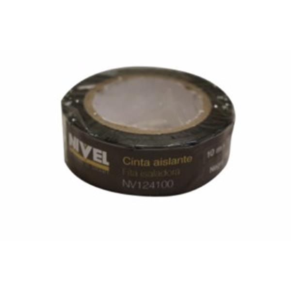 CINTA AISLANTE  10MT X 19MM NIVEL PVC NEGRO ** ROLLO PEQUE&Ntilde;O