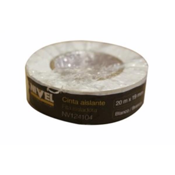CINTA AISLANTE  20MT X 19MM NIVEL PVC BLANCA