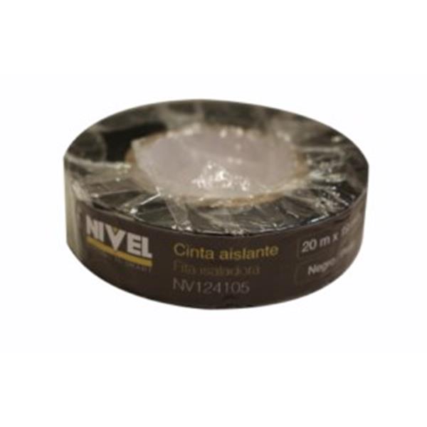 CINTA AISLANTE  20MT X 19MM NIVEL PVC NEGRO