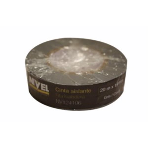 CINTA AISLANTE  20MT X 19MM NIVEL PVC GRIS
