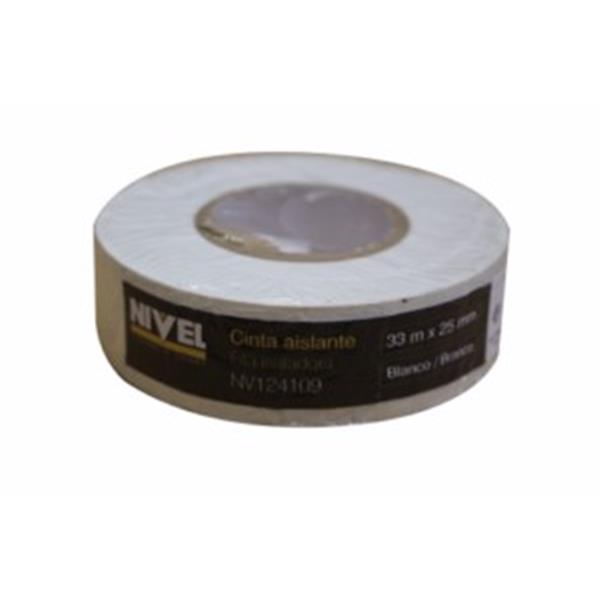 CINTA AISLANTE  33MT X 25MM NIVEL PVC BLANCA