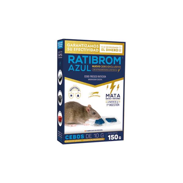 RATICIDA CEBO FRESCO RATIBROM AZUL 150 GR