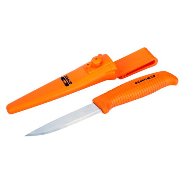 BAHCO CUCHILLO MULTIUSOS CON MANGO DE UN COMPONENTE Y FUNDA CON DOS BOTONES - DISPLAY DE 15 PIEZAS