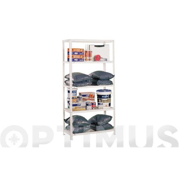 ESTANTERIA BRICOLAJE 90x40X180 BLANCA 100KG 5 ESTANTES