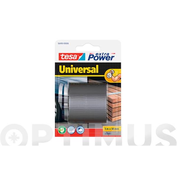 TESA CINTA AMERICANA EXTRA POWER PLATA 5X50 PEQUE&Ntilde;O FORMATO