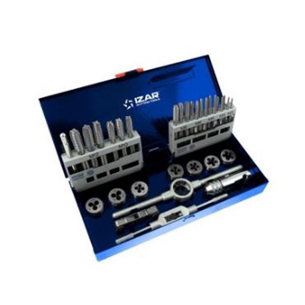 JUEGO MACHOS-COJINETES MANO (3406) M3-M12 + COMBI (MOD. 0) 33 pcs. ISO 529
