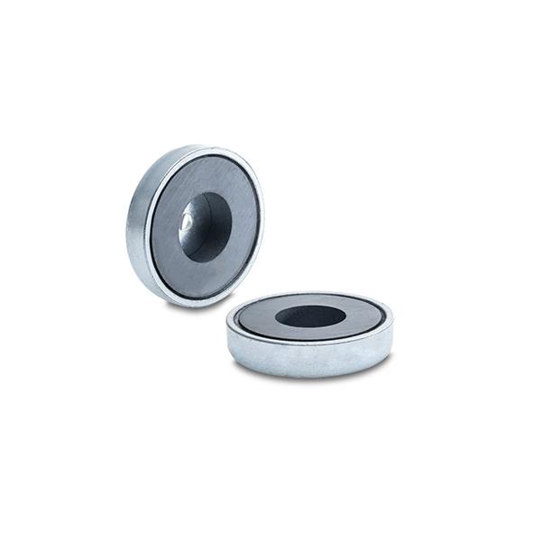BASE IMAN FERRITA PLANA AGUJERO PASANTE &Oslash;  63 X 14 MM
