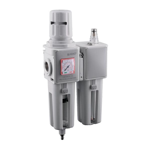 NEUMATICA FILTRO 20 MICRAS CON REGULADOR  0-12 BAR CON LUBRICADOR (03) 3/8" MANUAL