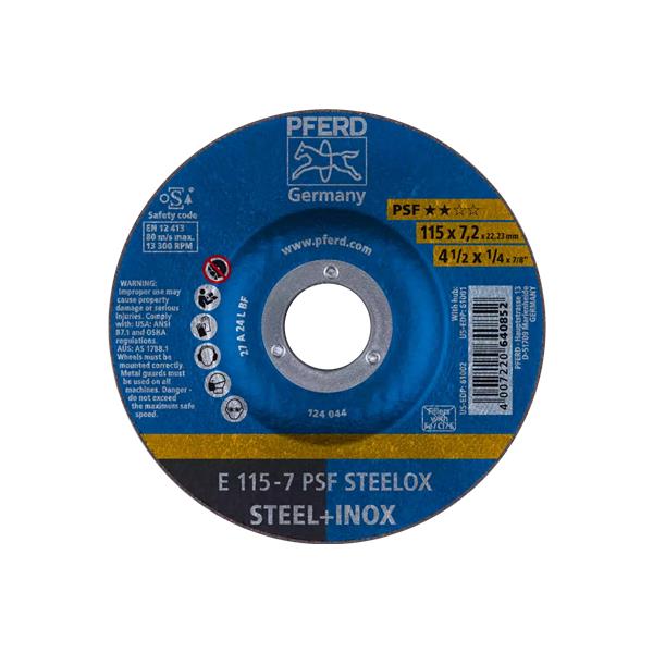 PFERD DISCO DESBASTE E 115-7 PSF STEELOX