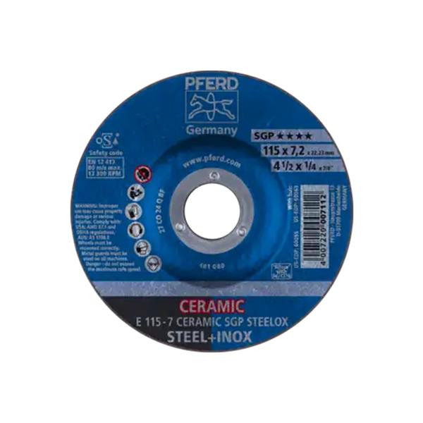 PFERD DISCO DESBASTE E 115-7 CERAMIC SGP STEELOX