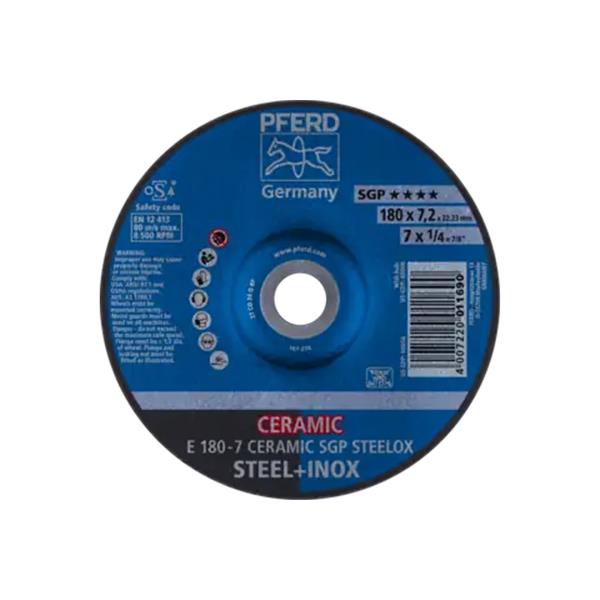 PFERD DISCO DESBASTE E 180-7 CERAMIC SGP STEELOX