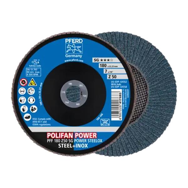 PFERD POLIFAN PFF &Oslash; 180 Z50 SG POWER STEELOX