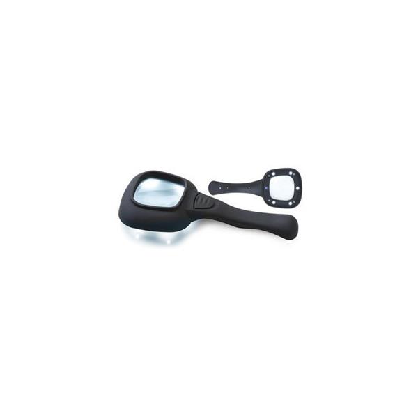 LUPA DE CRISTAL CON LUZ LED X 3