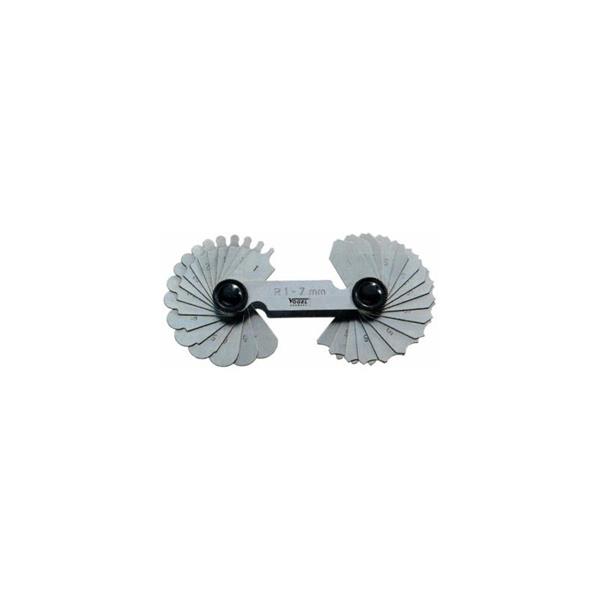 VOGEL JUEGO DE GLAGAS DE RADIOS, 1 - 7 MM, 17 HOJAS, INOX.