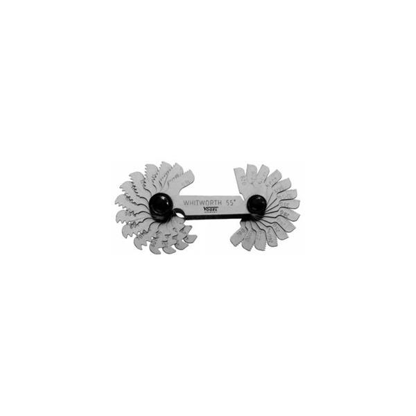 VOGEL GALGA DE ROSCAS METRICA Y WHITWORTH 58  HOJAS COMBINADAS ACERO 4-62GANG/0.25-6.0MM/8-28PIPE
