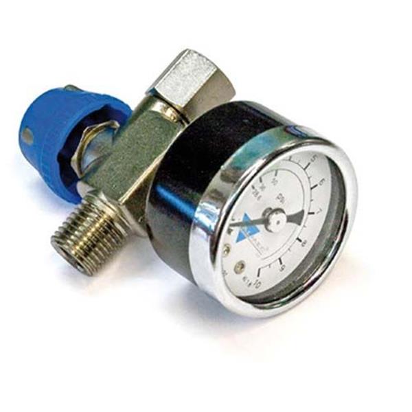 REGULADOR DE PRESION EN LINEA CON MANOMETRO SALIDA 1/4"