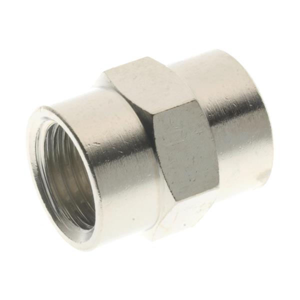 NEUMATICA MANGUITO HEXAGONAL LATON NIQUEL H-H (02) 1/4