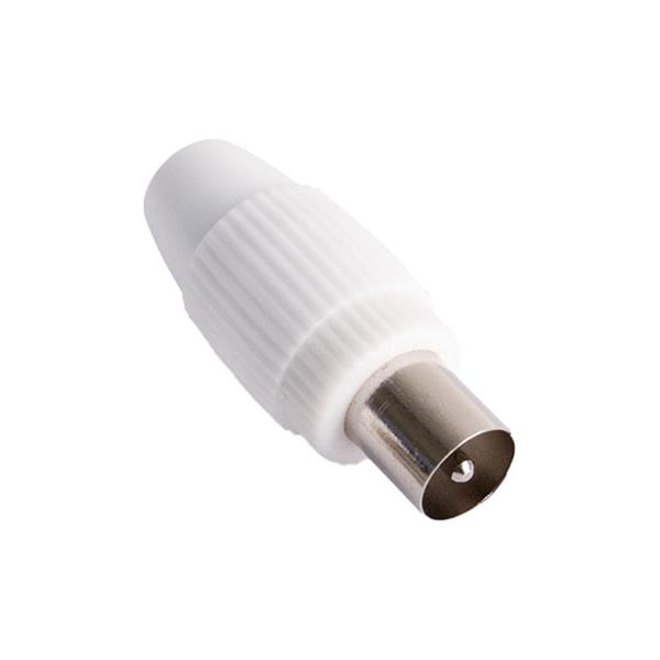 CONECTOR ANTENA MACHO RECTO BLANCO