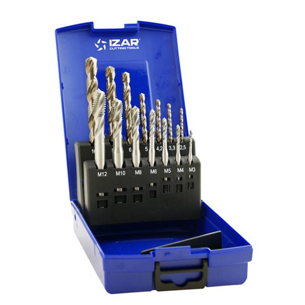 JUEGO MACHO MAQUINA HELICOIDAL HSS Co  (M) (3150) SET+BROCA HSSE