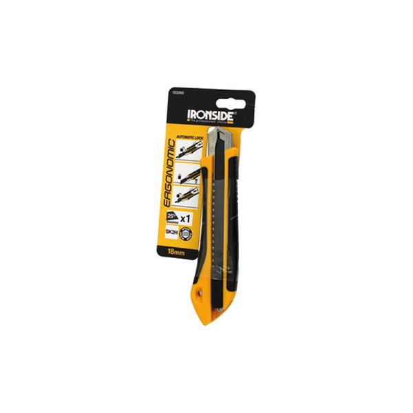 IRONSIDE CUTER 18 MM BICOMPONENTE EN ABS + TPR AUTOBLOQUEO, HOJA: SK2H