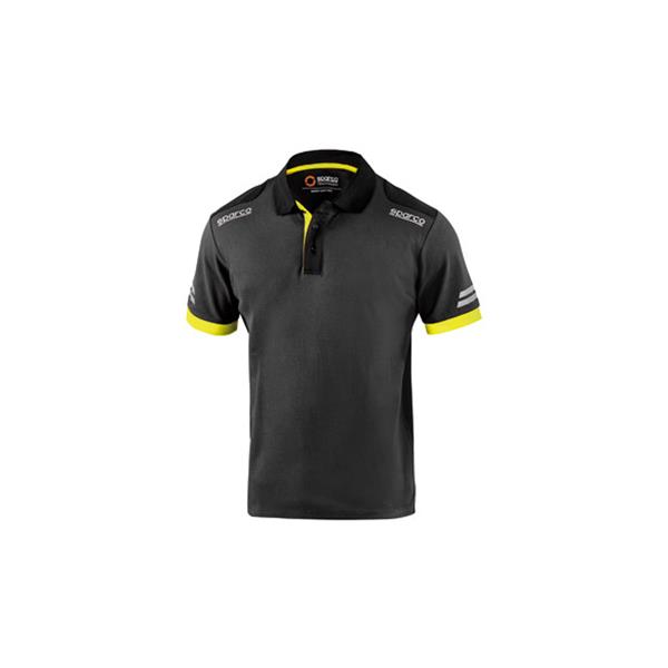 POLO TECNICO 180 GR GRIS / AMARILLO FLUOR TALLA L