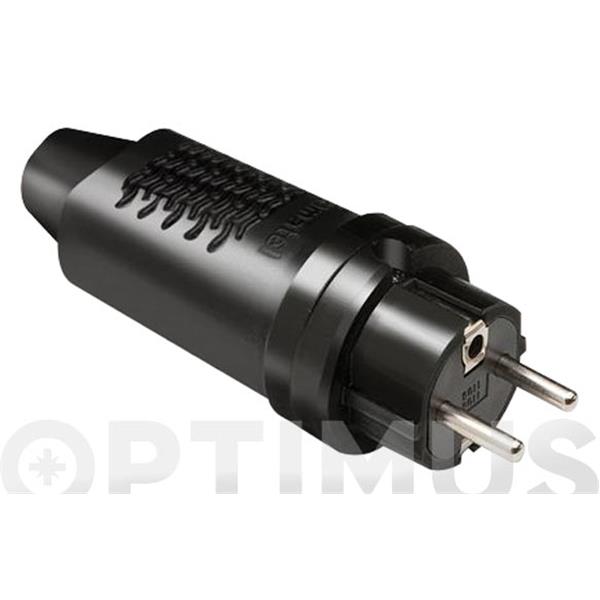 CLAVIJA GOMA TT 16A-250V NEGRO PRO