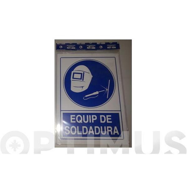 SE&Ntilde;AL OBLIGACION CATALAN 297X210 MM-USAR EQUIP DE SOLDADURA