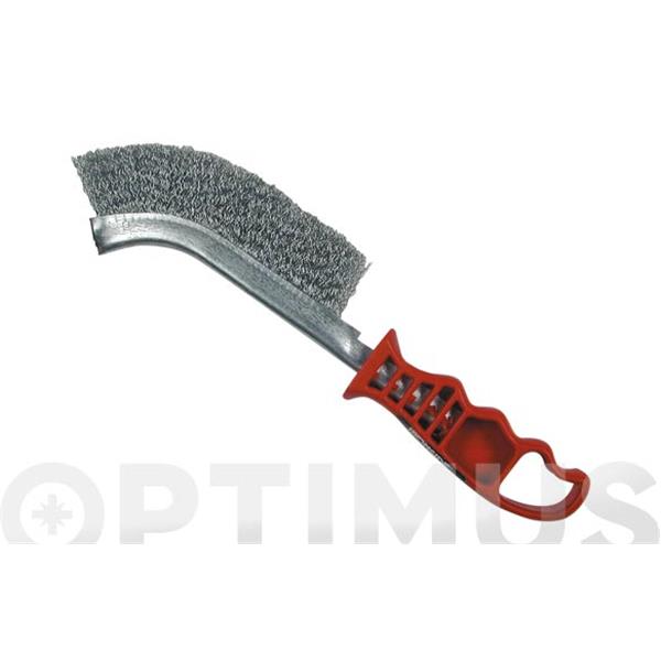 CEPILLO MANUAL UNIVERSAL MANGO ROJO PUAS DE ACERO