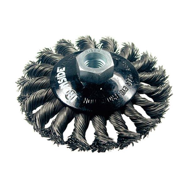 CEPILLO CIRCULAR CONICO PUA TRENZADA ACERO M14 &Oslash; 100 X 13/0.50