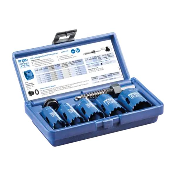 PFERD ESTUCHE CORONAS HSS CO8/M42, 9 PIEZAS