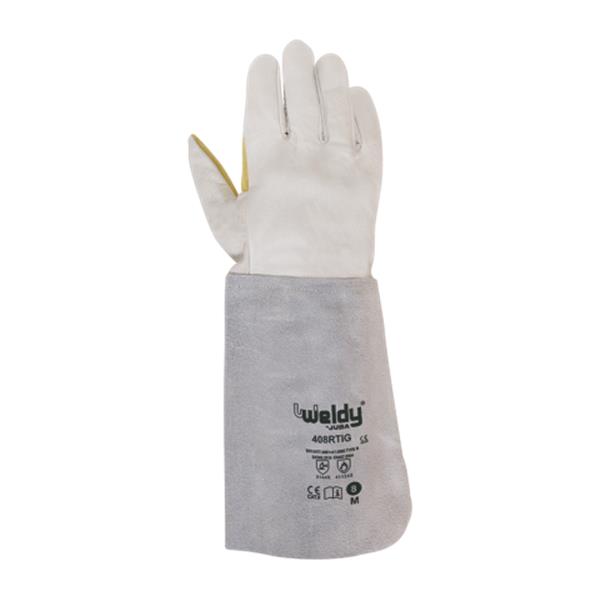 JUBA GUANTE PIEL CABRA, MGTO. SERRAJE COSIDO 408 RTIG T.9