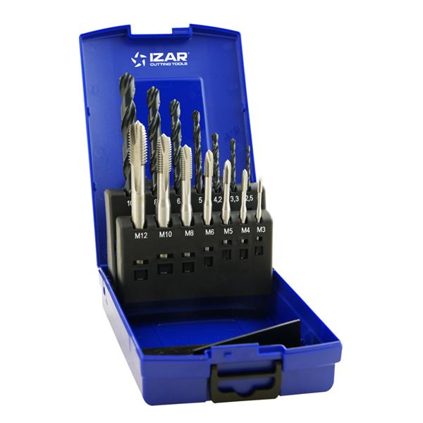 JUEGO MACHO MAQUINA RECTO HSS Co REFORZADO (3100) SET+BROCA HSS