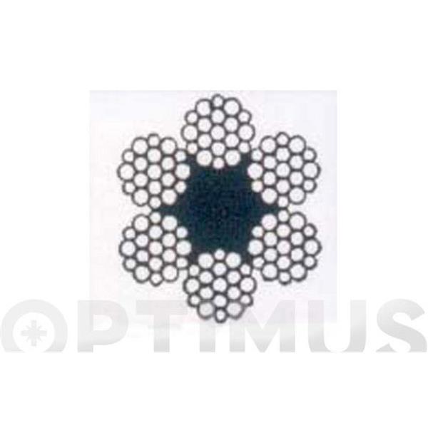 ROLLO CABLE ACERO  GALVANIZADO  &Oslash;  6   100 MTS (6x19+1)