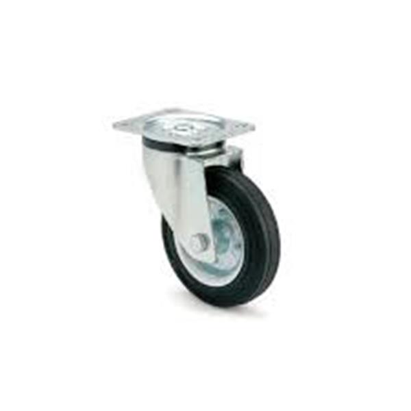 ARSA RUEDA GIRATORIA &Oslash; 100x30 GOMA NEGRALLANTA METALICA,ARSA RODILLOS