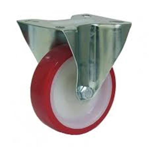 ARSA RUEDA FIJA &Oslash; 125x30 POLIURETANO ROJO LISO