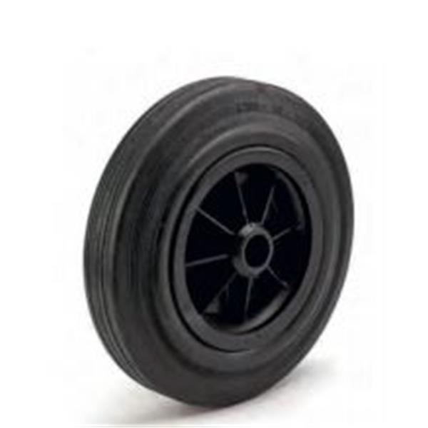 ARSA RUEDA &Oslash; 150x37 GOMA NEGRA,LLANTA PLASTICA LISO &Oslash; 15mm