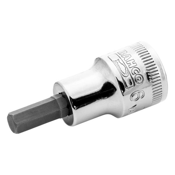 BAHCO VASO CON PUNTA Y CUADRADRILLO DE 3/8" PARA TORNILLOS DE CABEZA HEXAGONAL DE  4 MM