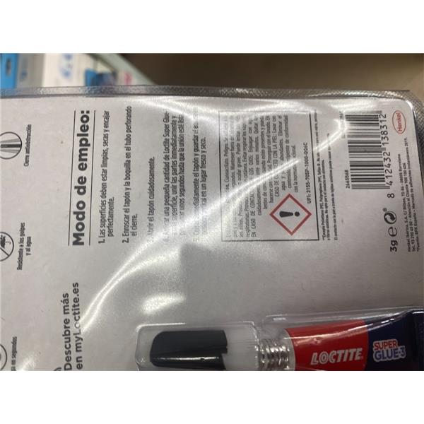 LOCTITE SUPER GLUE-3  3 GR LIQUIDO (UN1)