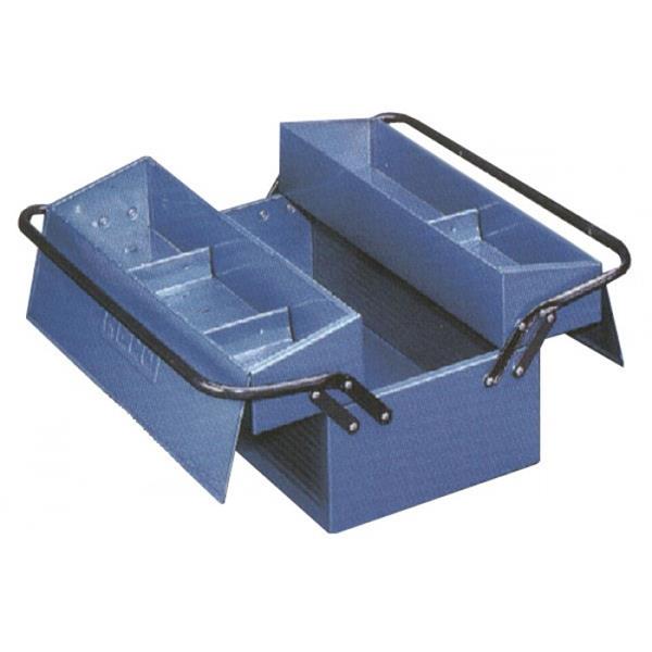 CAJA HERRAMIENTAS METAL AZUL 2 COMPARTIMIENTOS 400 X 210 X 195 MM