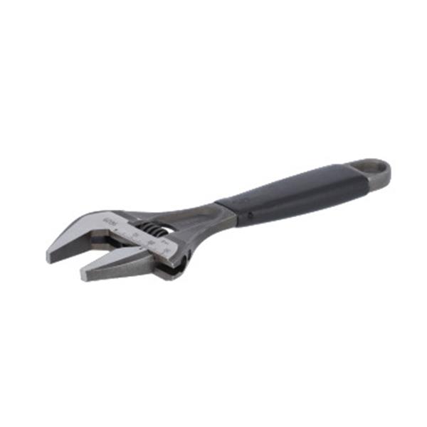 BAHCO LLAVE AJUSTABLE MOLETA CENTRAL MANGO GOMA FOSFATADA MORDAZA EXTRAFINA  8"