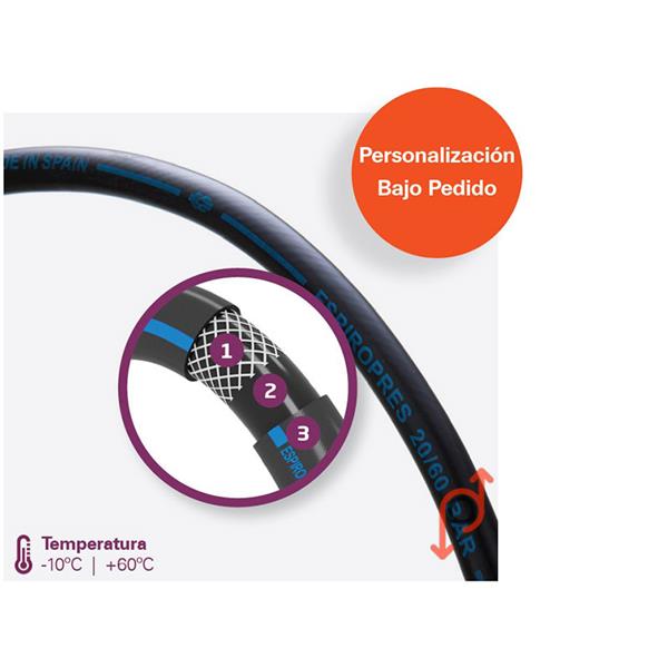 ESPIROFLEX ESPIRO-20 BAR 25X36 DE 50 MT. (PRECIO X METRO)