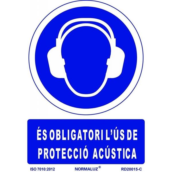 SE&Ntilde;AL OBLIGACION CATALAN 490X345 MM-PROTECCIO ACUSTICA