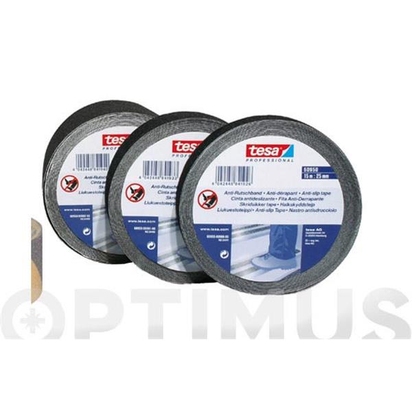 TESA CINTA ANTIDESLIZANTE PROFESIONAL 25 MM X 15 MTS FOTOLUMINISCENTE