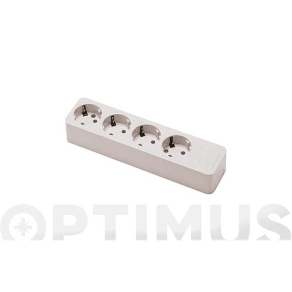 BASE MULTIPLE SIN INTERRUPTOR SIN CABLE 4 TOMAS