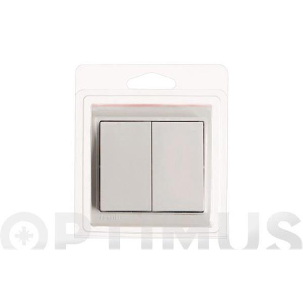 CONMUTADOR DOBLE SUPERFICIE 10A BLANCO